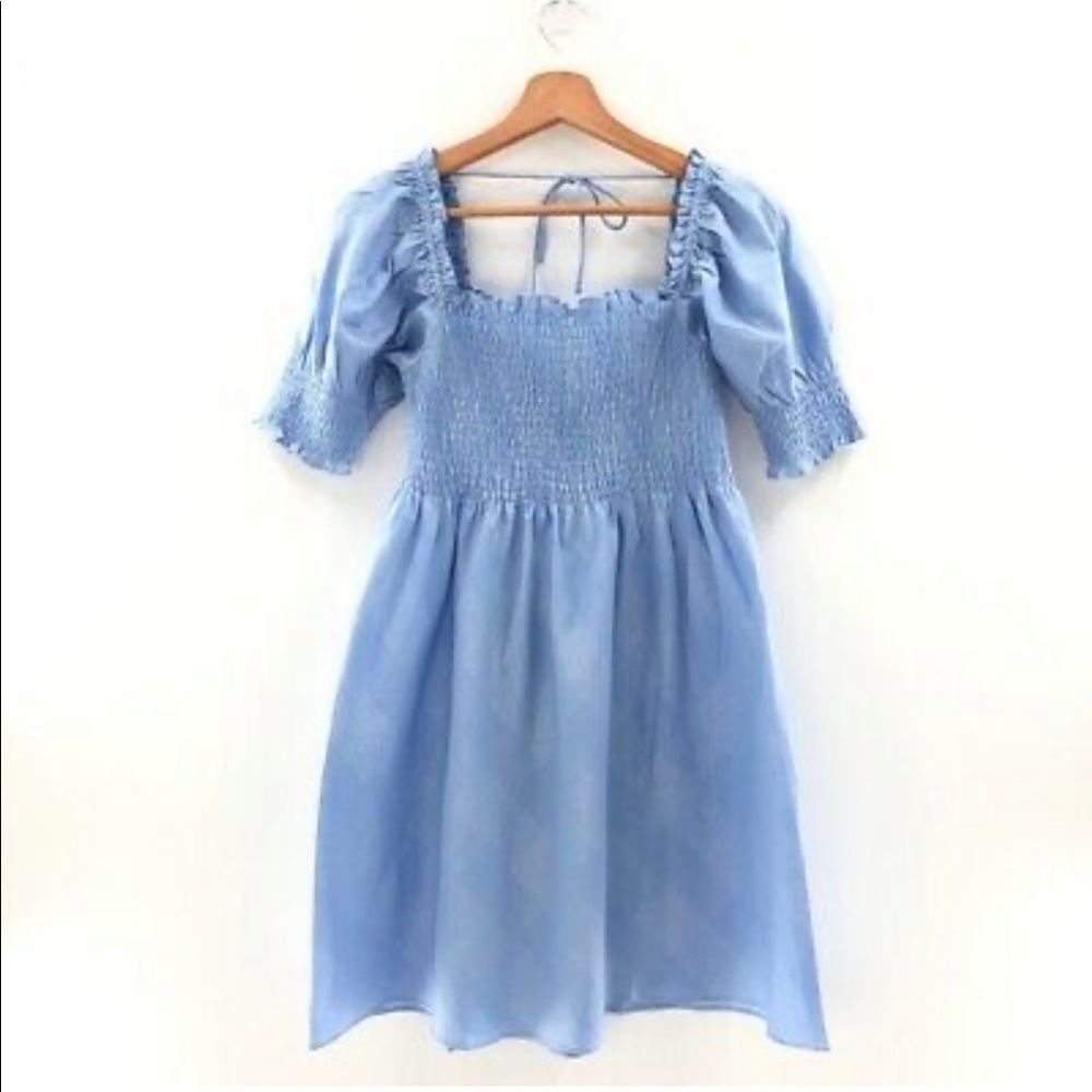 The Athena Nap Dress - Light Blue Glitter Check